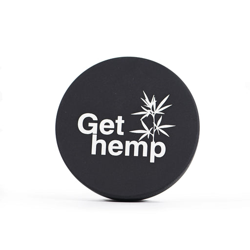 Herb Grinder, 2.5 inch (63.5mm), 4 Piece, Black Aluminum - Gethemp