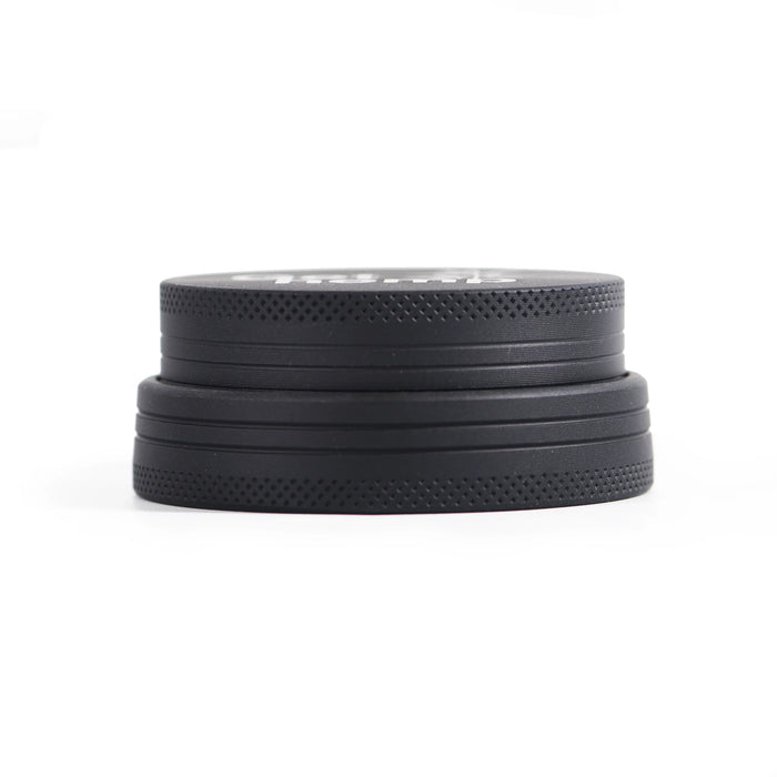 Herb Grinder, 2.5 inch (63.5mm), 4 Piece, Black Aluminum - Gethemp
