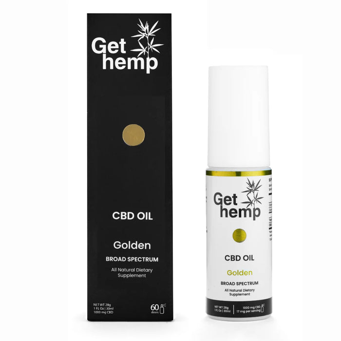 Golden CBD Oil Spray 30ml Broad Spectrum Gethemp