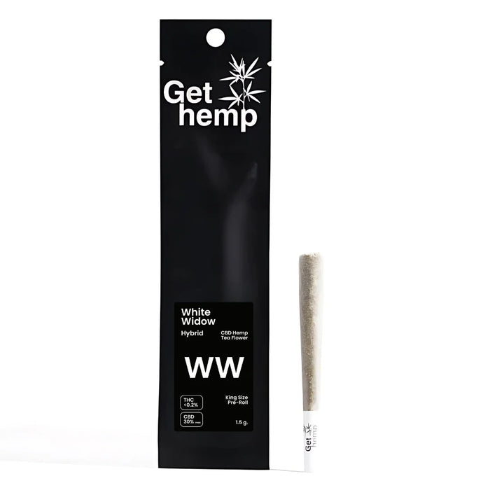 Cbd hemp bud flower pre roll white widow gethemp