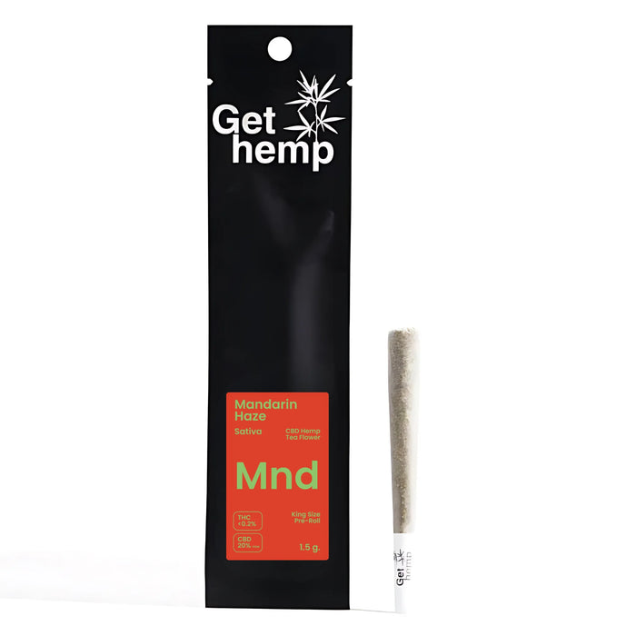 Gethemp Mandarin Haze CBD Flower Bud Pre Roll