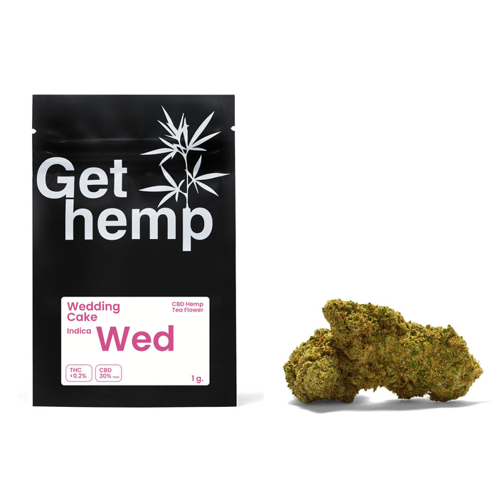 wedding cake cbd hemp flower bud